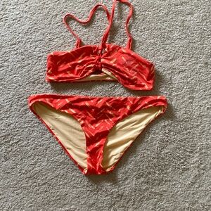 Dolce Vita size large orange swimsuit bikini